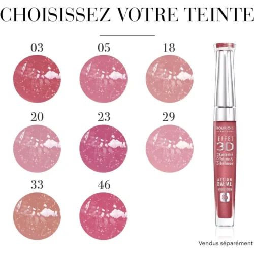 teintes gloss bourjois rose